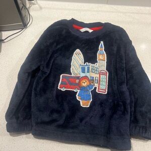 Navy Blue Kids Fleece Top with Paddington Bear Design